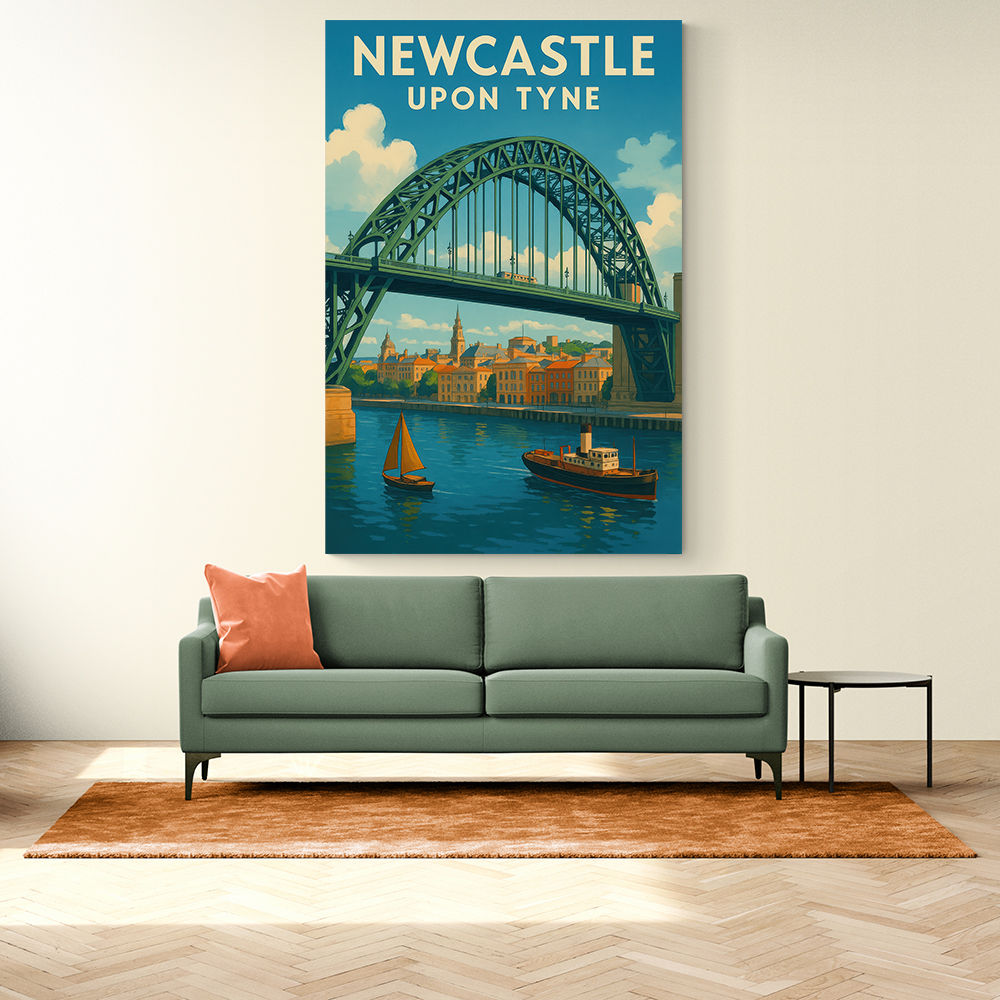 Newcastle Upon Tyne Travel Poster Wall Art