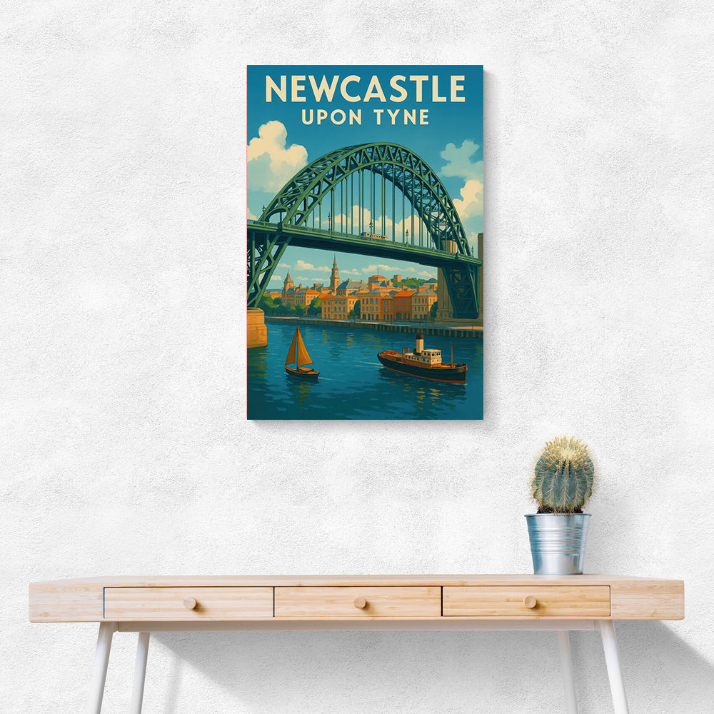 Newcastle Upon Tyne Travel Poster Wall Art