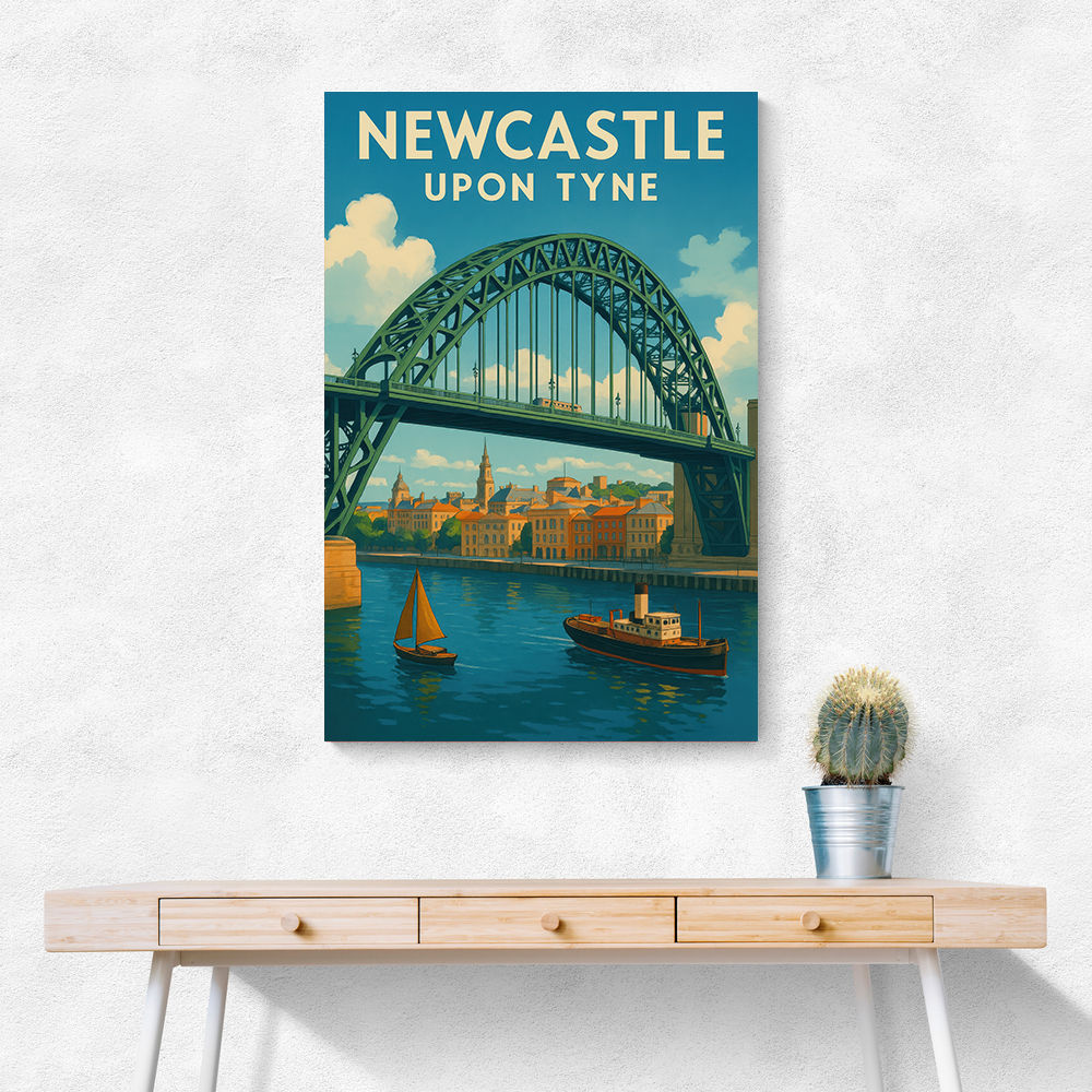 Newcastle Upon Tyne Travel Poster Wall Art