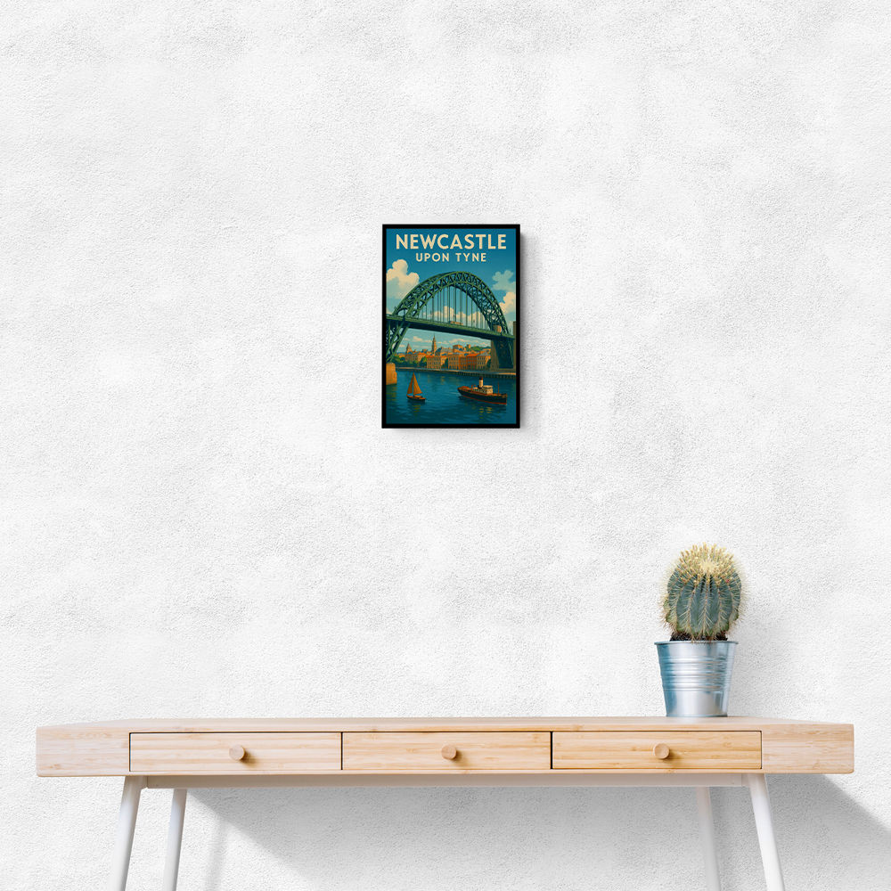 Newcastle Upon Tyne Travel Poster Wall Art