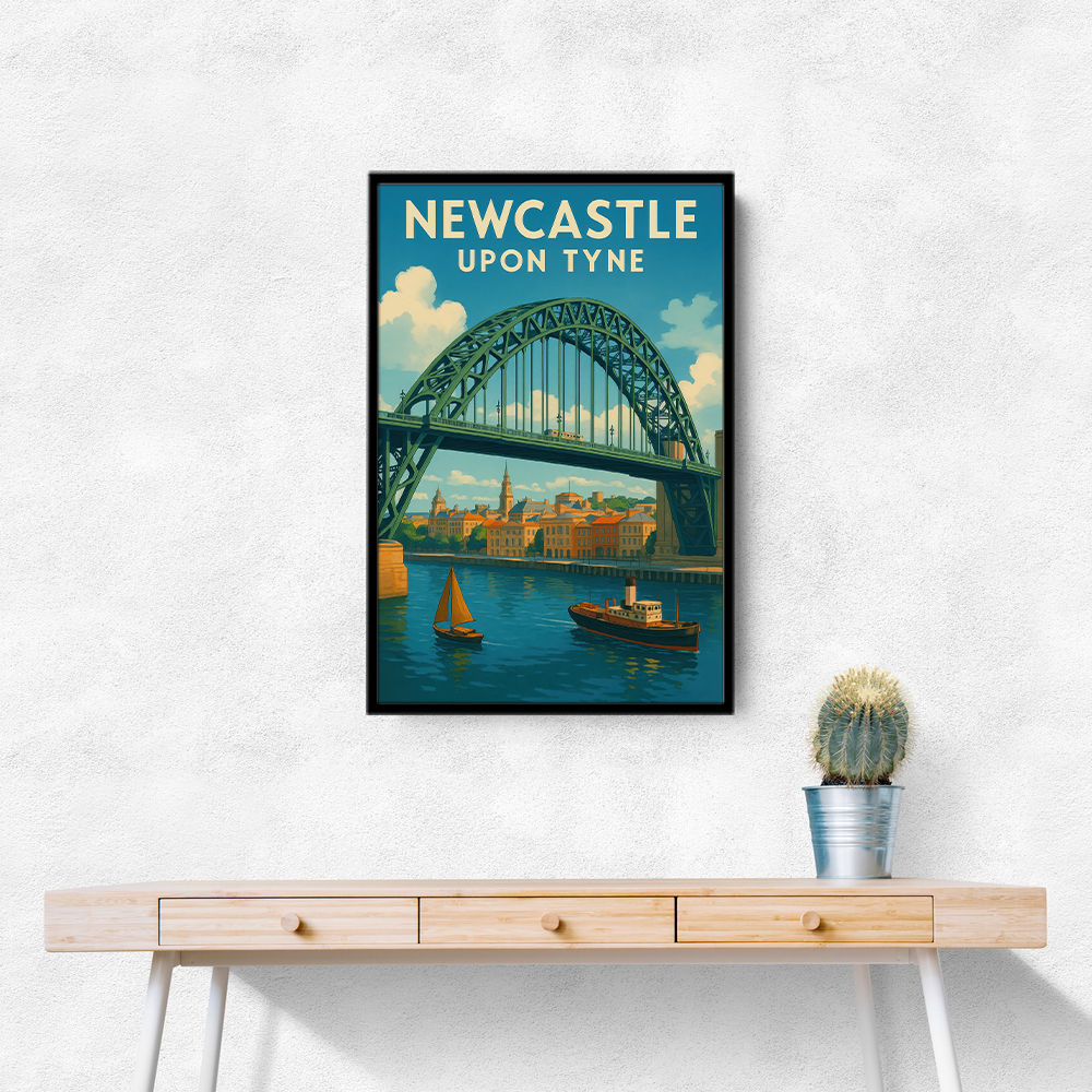 Newcastle Upon Tyne Travel Poster Wall Art