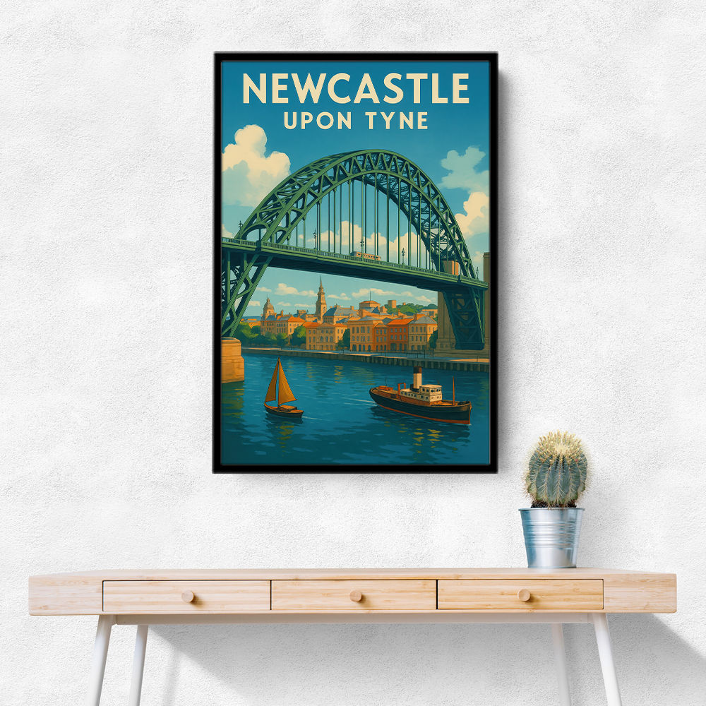 Newcastle Upon Tyne Travel Poster Wall Art