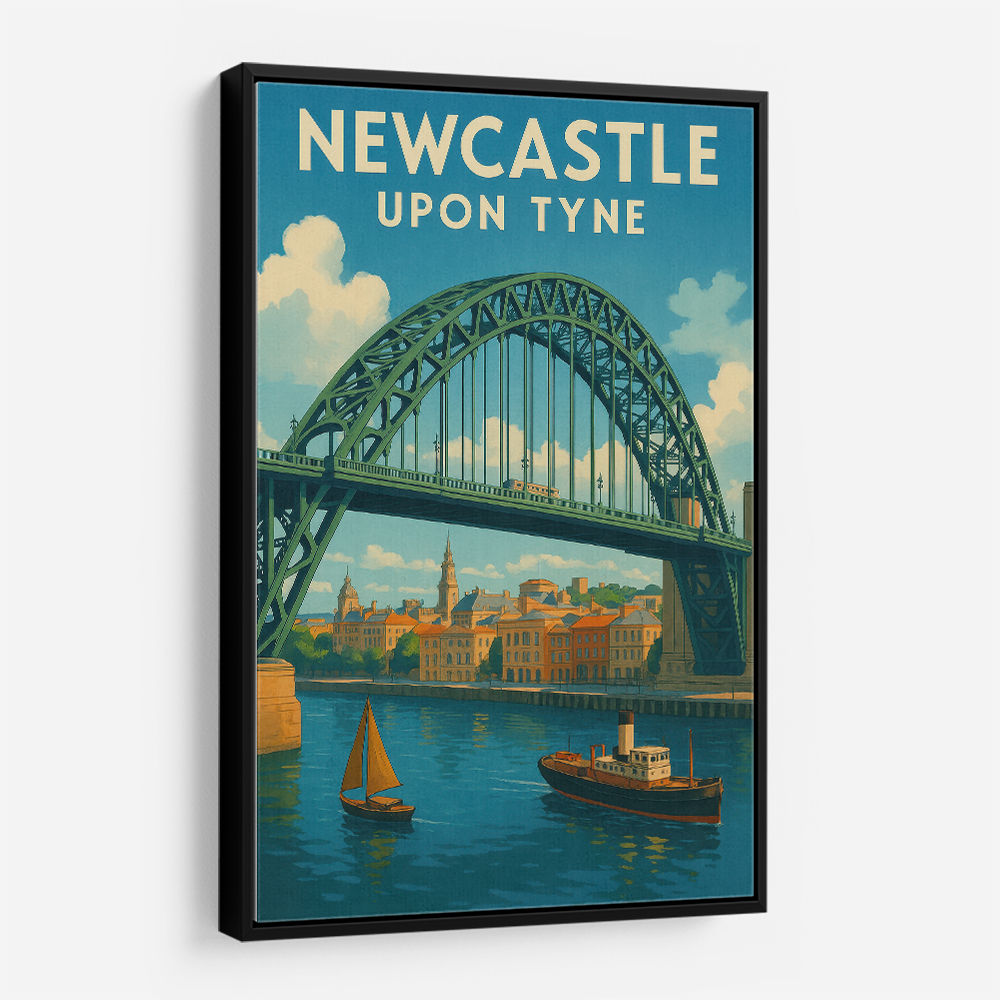 Newcastle Upon Tyne Travel Poster Wall Art