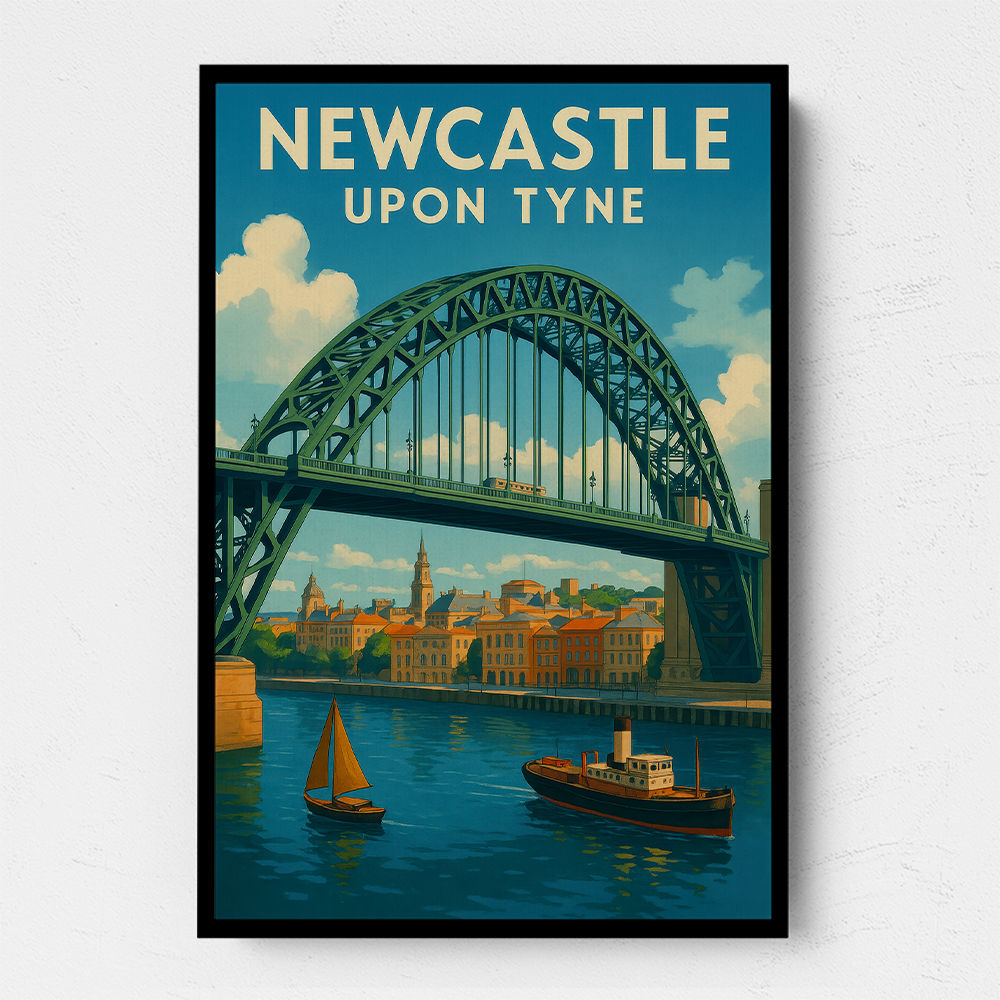 Newcastle Upon Tyne Travel Poster Wall Art