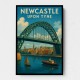 Newcastle Upon Tyne Travel Poster Wall Art