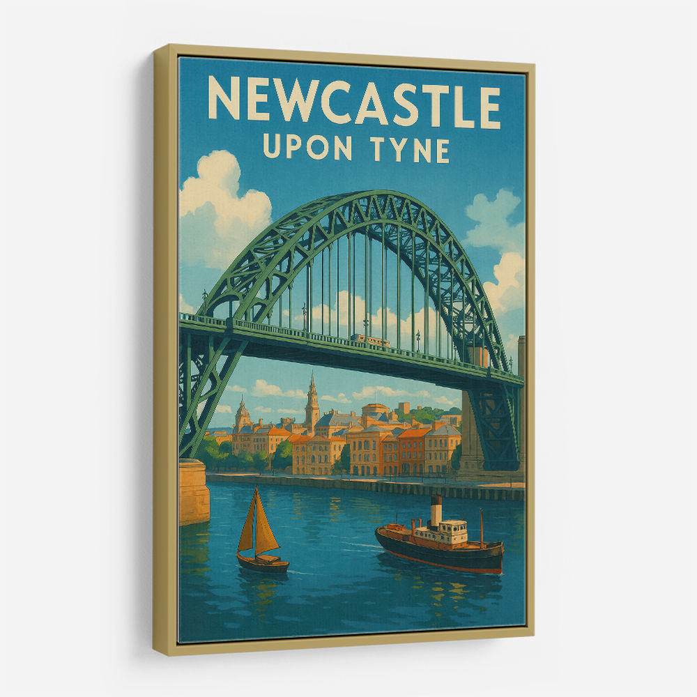 Newcastle Upon Tyne Travel Poster Wall Art