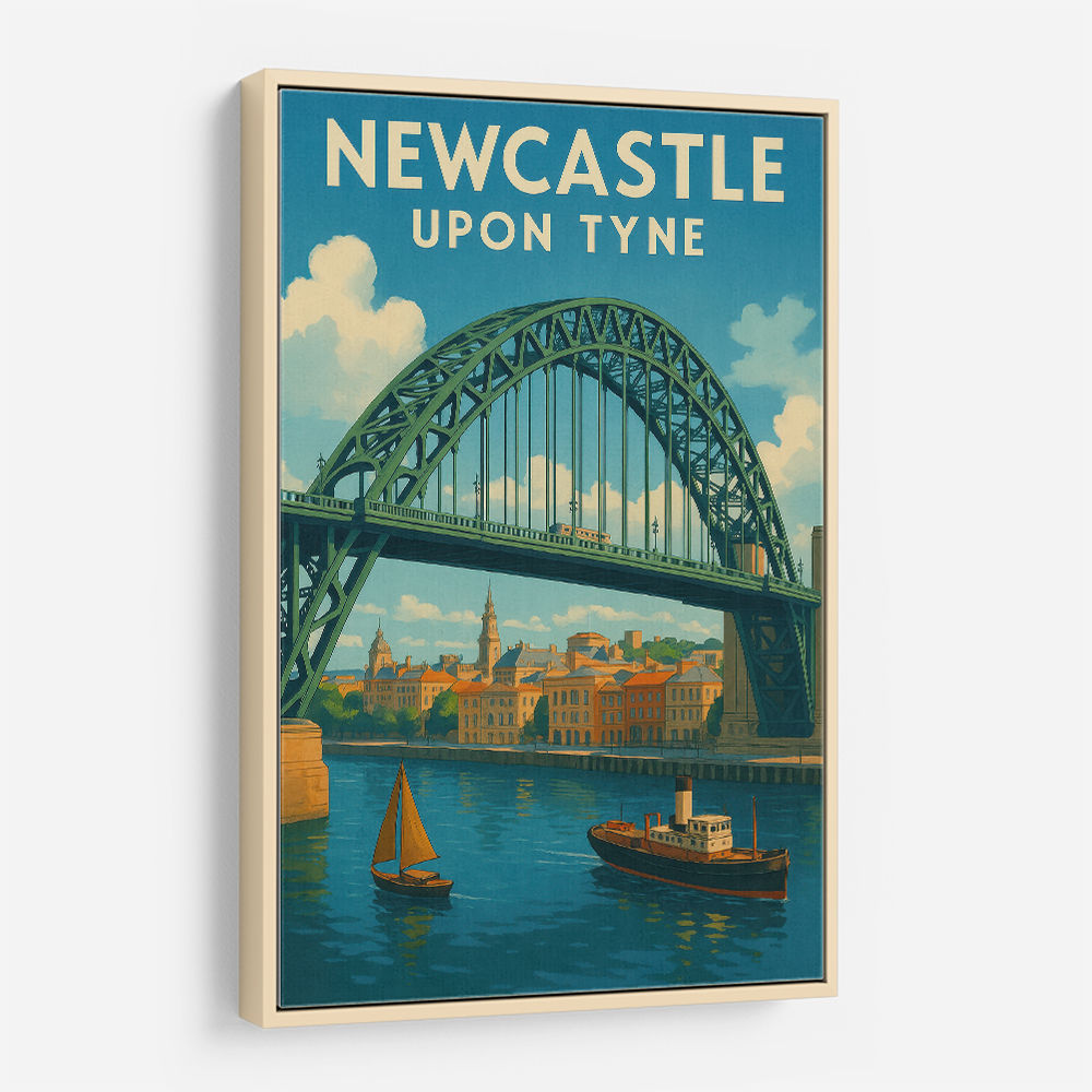 Newcastle Upon Tyne Travel Poster Wall Art