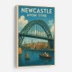 Newcastle Upon Tyne Travel Poster Wall Art