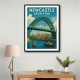 Newcastle Upon Tyne Travel Poster Wall Art
