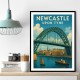 Newcastle Upon Tyne Travel Poster Wall Art