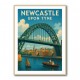 Newcastle Upon Tyne Travel Poster Wall Art