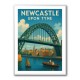 Newcastle Upon Tyne Travel Poster Wall Art