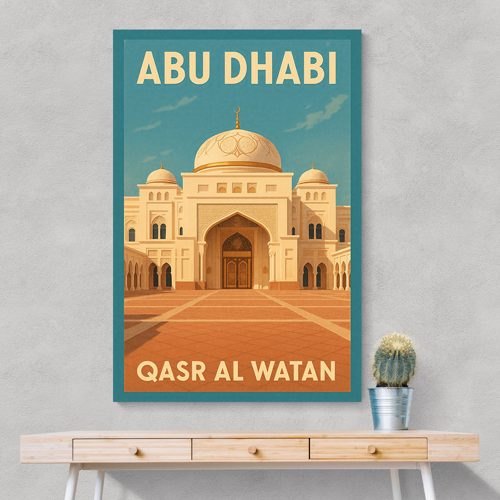 Abu Dhabi Qasr Al Watan Travel Poster Wall Art