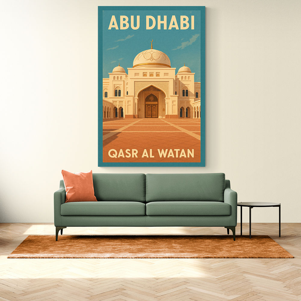 Abu Dhabi Qasr Al Watan Travel Poster Wall Art