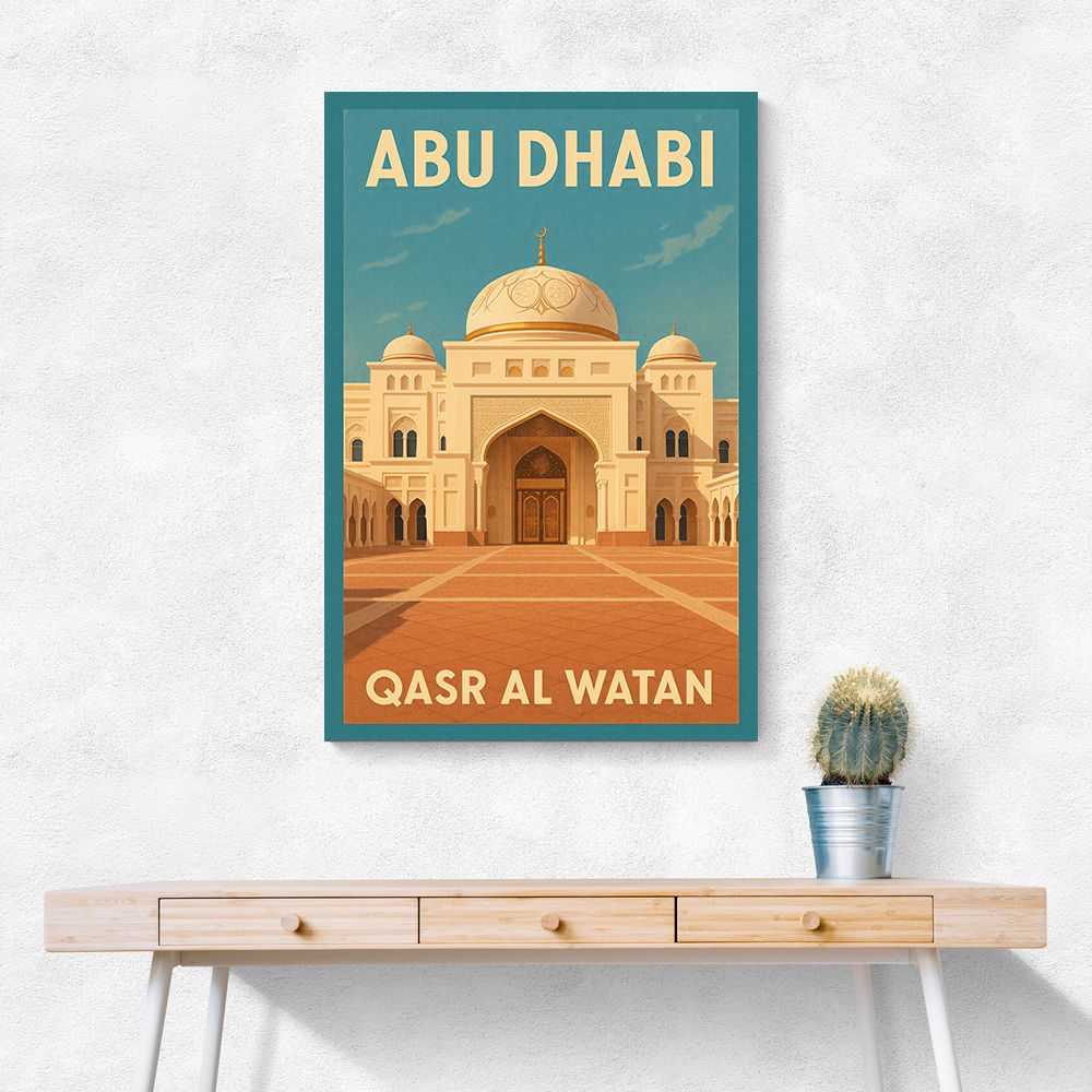 Abu Dhabi Qasr Al Watan Travel Poster Wall Art
