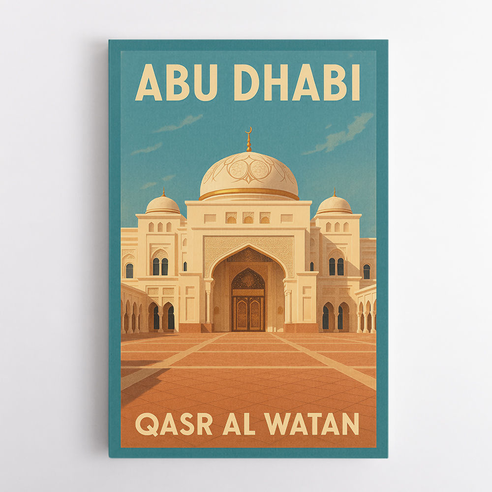 Abu Dhabi Qasr Al Watan Travel Poster Wall Art