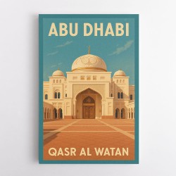 Abu Dhabi Qasr Al Watan Travel Poster Wall Art
