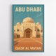 Abu Dhabi Qasr Al Watan Travel Poster Wall Art