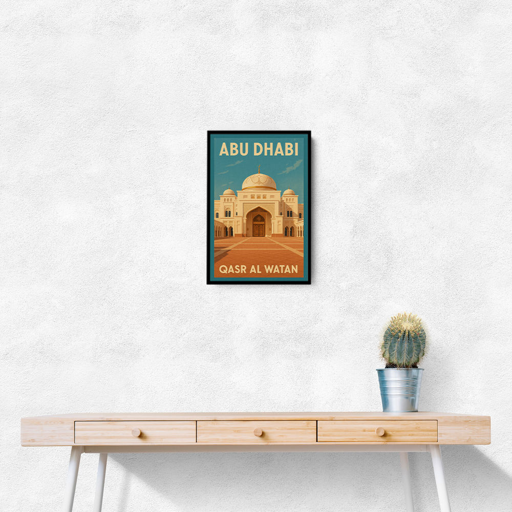Abu Dhabi Qasr Al Watan Travel Poster Wall Art