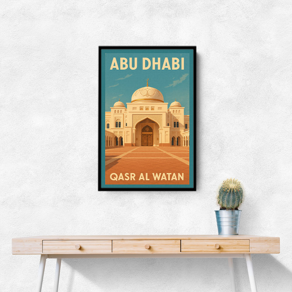 Abu Dhabi Qasr Al Watan Travel Poster Wall Art