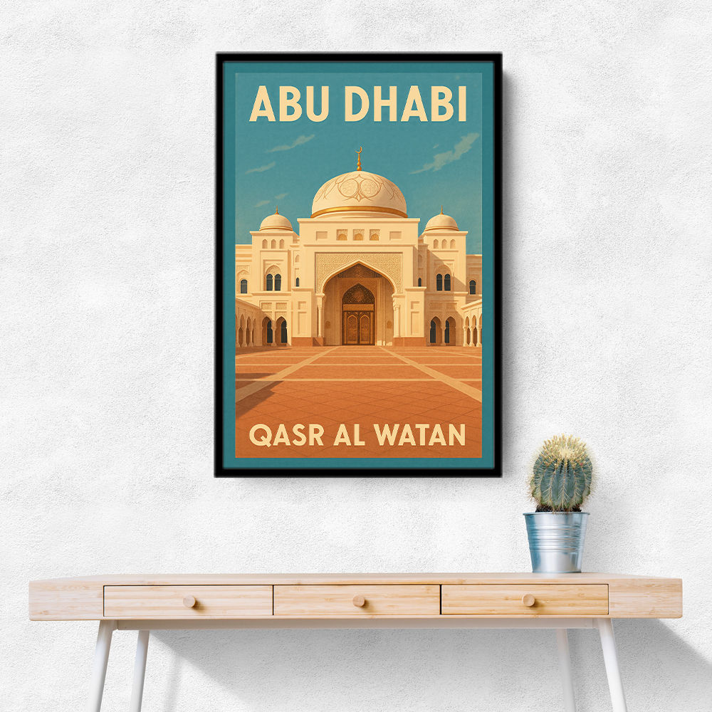 Abu Dhabi Qasr Al Watan Travel Poster Wall Art
