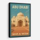 Abu Dhabi Qasr Al Watan Travel Poster Wall Art
