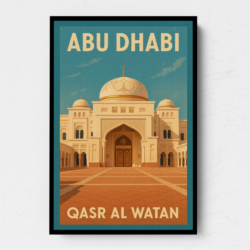 Abu Dhabi Qasr Al Watan Travel Poster Wall Art