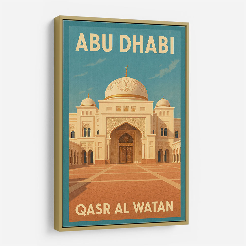 Abu Dhabi Qasr Al Watan Travel Poster Wall Art