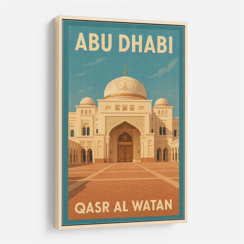 Abu Dhabi Qasr Al Watan Travel Poster Wall Art