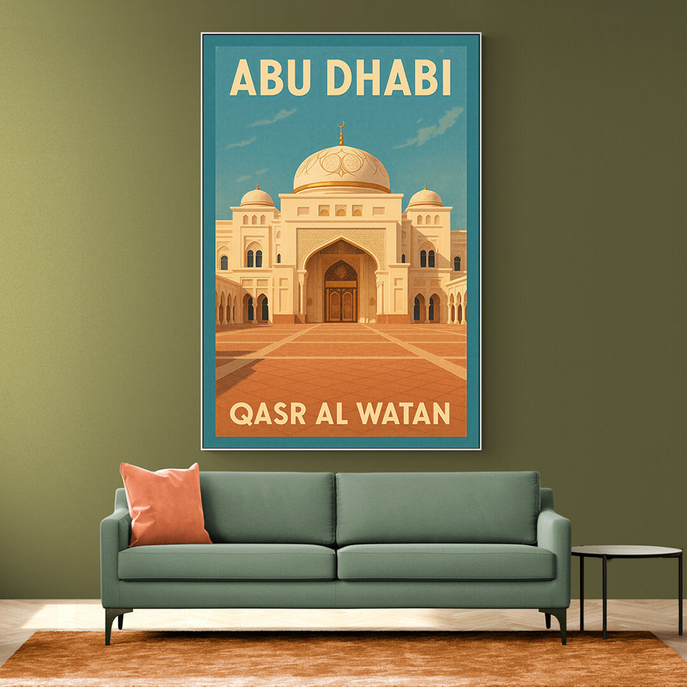 Abu Dhabi Qasr Al Watan Travel Poster Wall Art