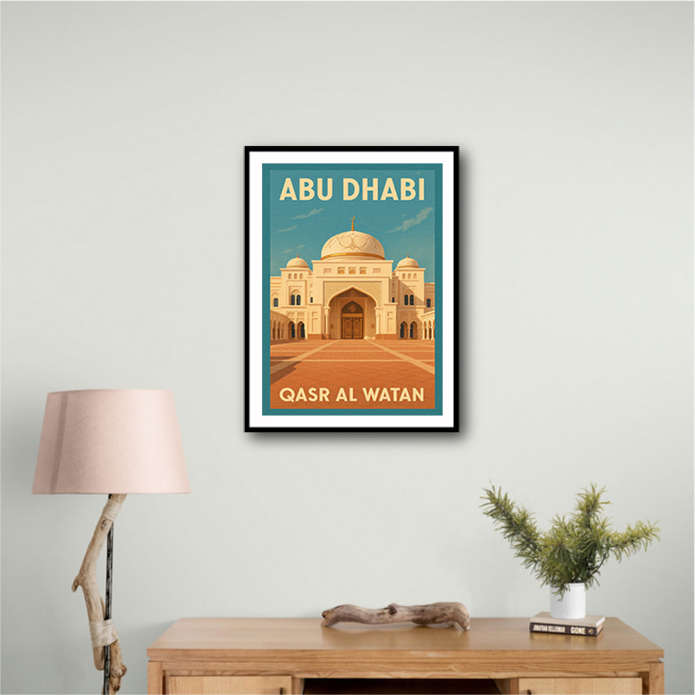 Abu Dhabi Qasr Al Watan Travel Poster Wall Art