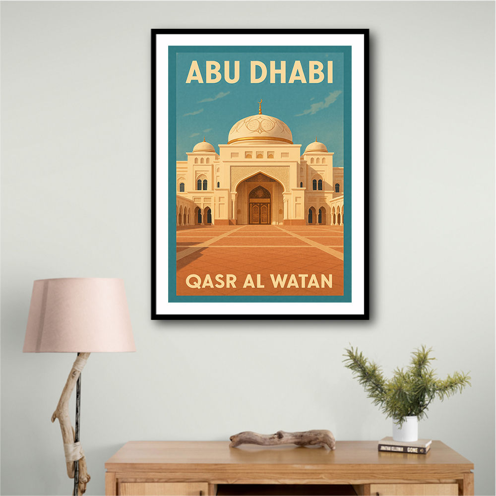 Abu Dhabi Qasr Al Watan Travel Poster Wall Art