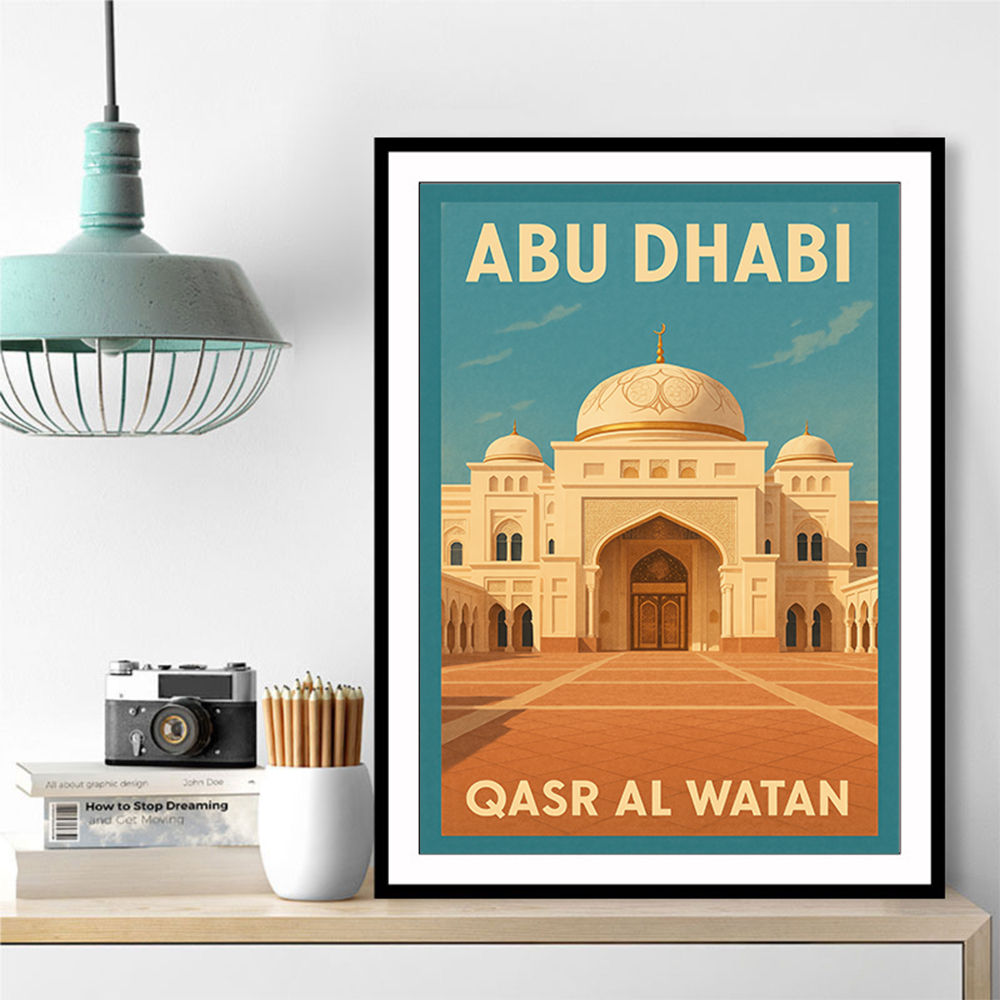 Abu Dhabi Qasr Al Watan Travel Poster Wall Art