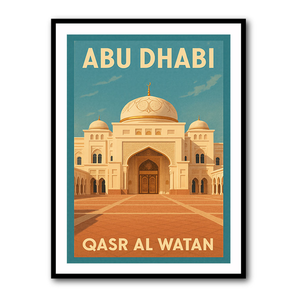 Abu Dhabi Qasr Al Watan Travel Poster Wall Art