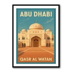 Abu Dhabi Qasr Al Watan Travel Poster Wall Art