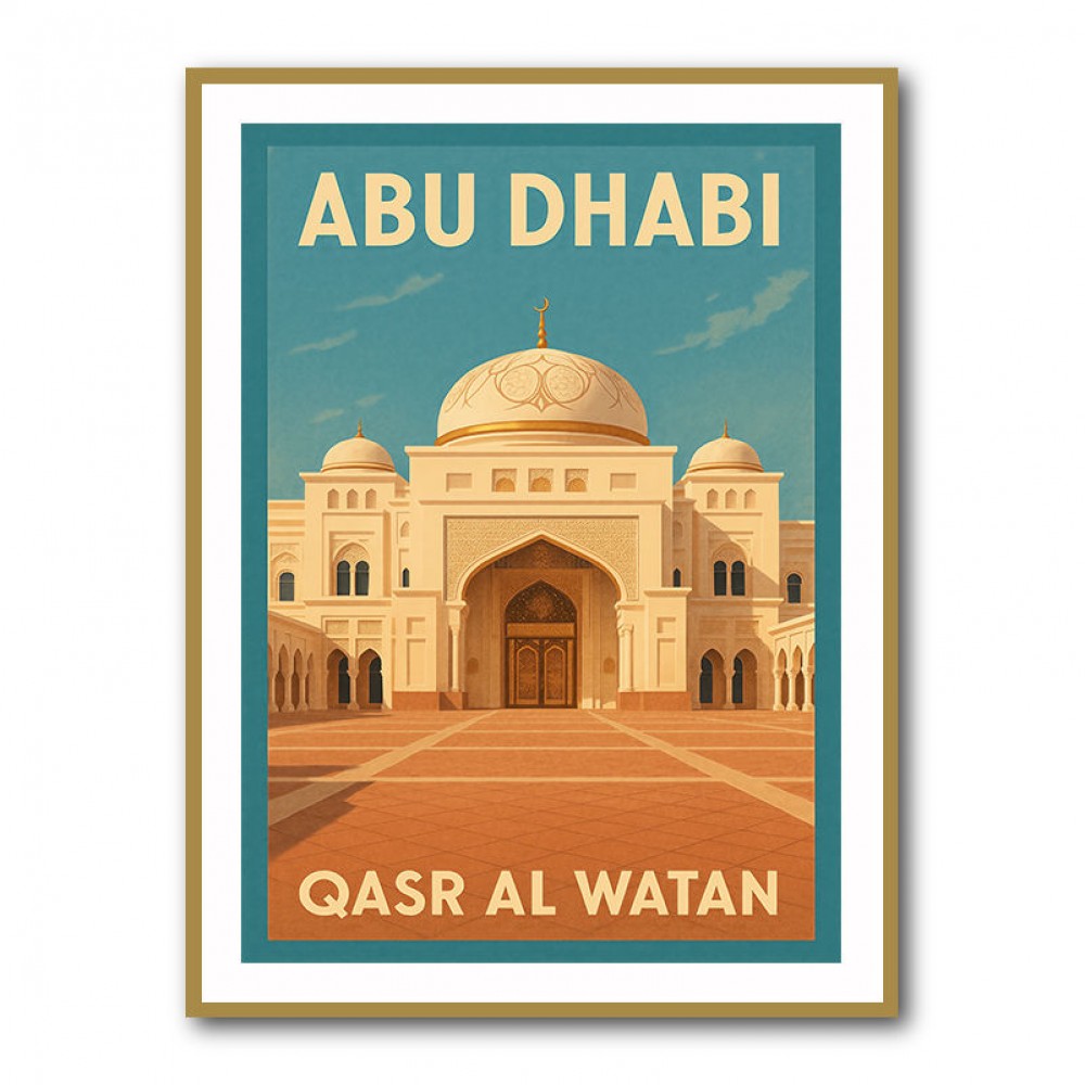 Abu Dhabi Qasr Al Watan Travel Poster Wall Art