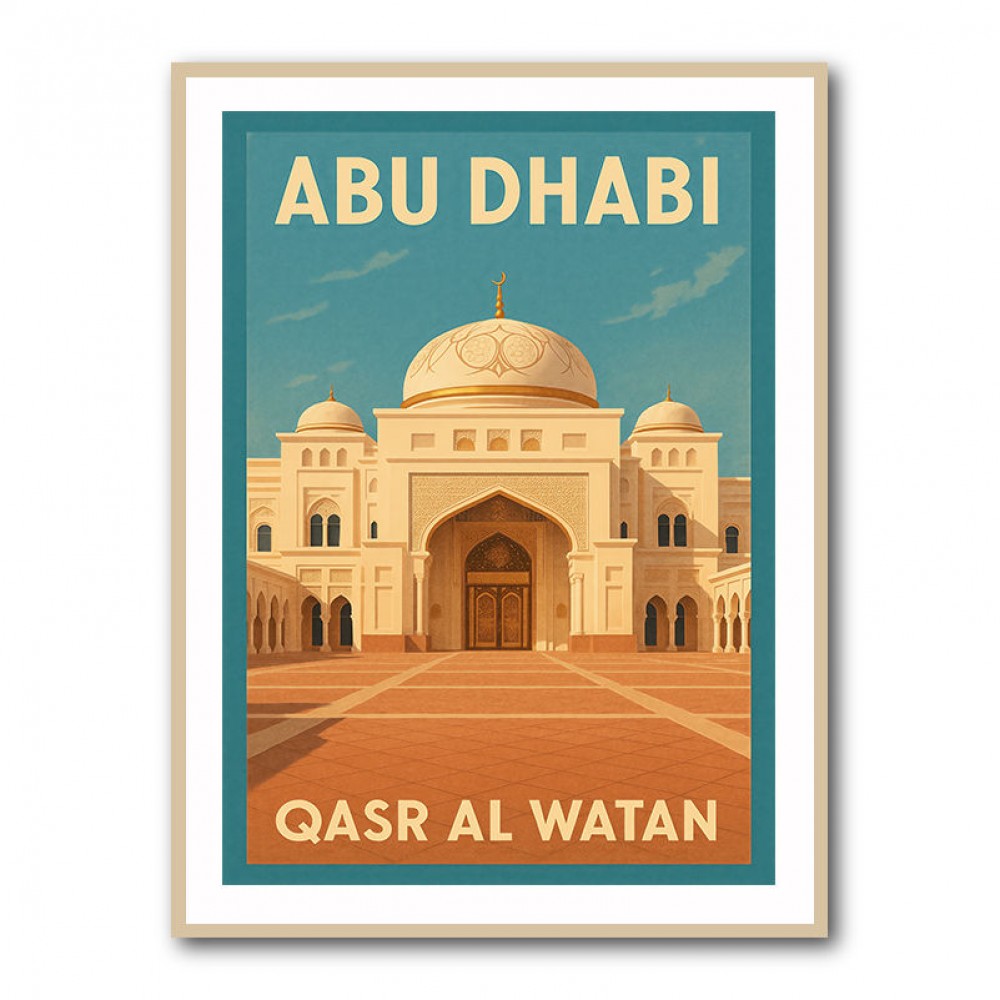Abu Dhabi Qasr Al Watan Travel Poster Wall Art