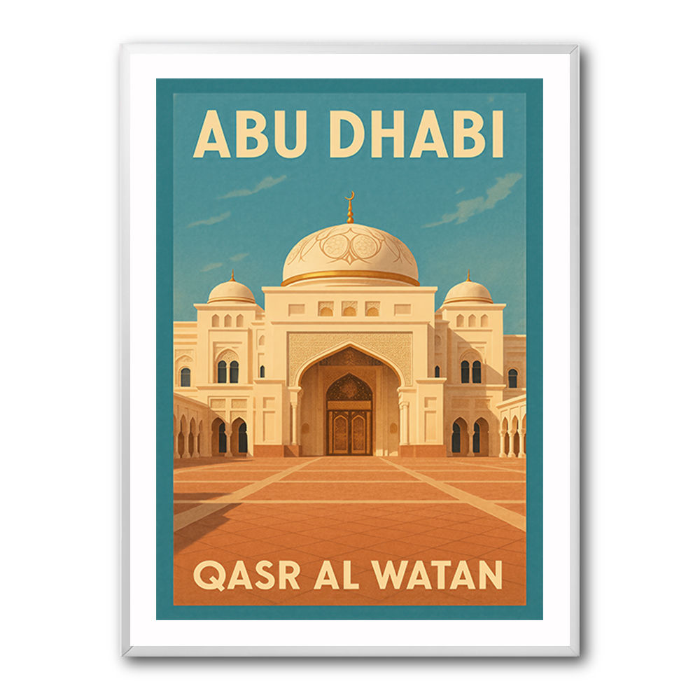 Abu Dhabi Qasr Al Watan Travel Poster Wall Art