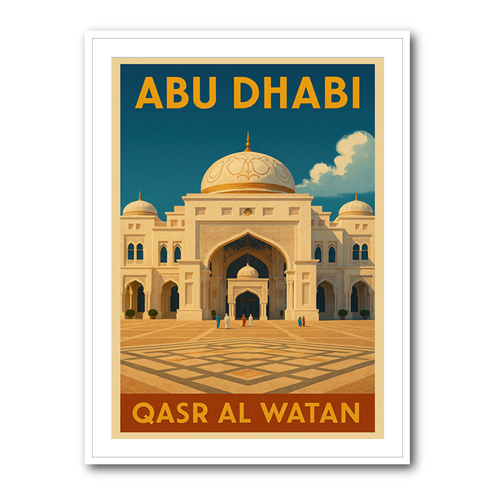 Abu Dhabi Qasr Al Watan Travel Poster 1 Wall Art