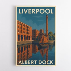 Albert Dock Liverpool Travel Poster Wall Art