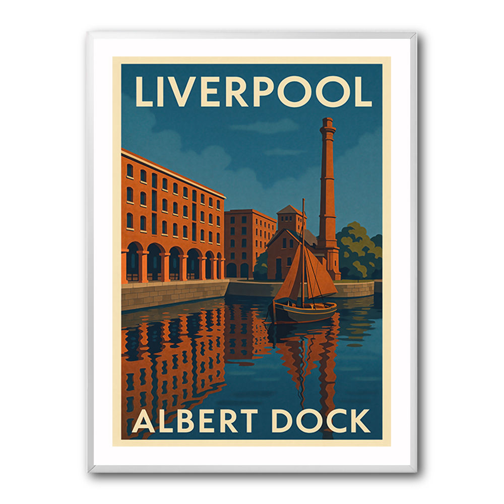 Albert Dock Liverpool Travel Poster Wall Art Albert Dock Liverpool Travel Poster Wall Art
