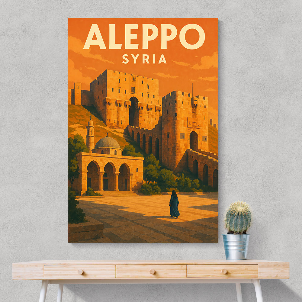Aleppo Syria Travel Poster Wall Art