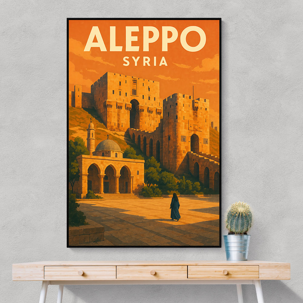 Aleppo Syria Travel Poster Wall Art