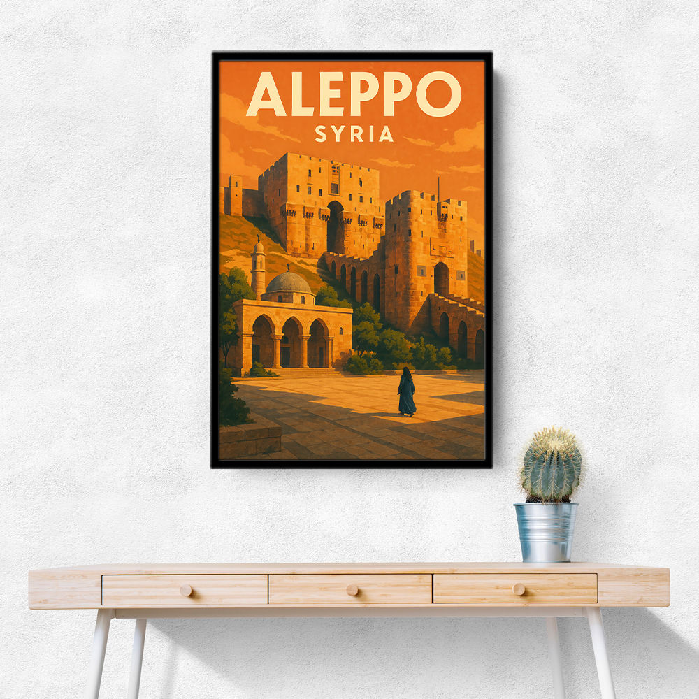 Aleppo Syria Travel Poster Wall Art