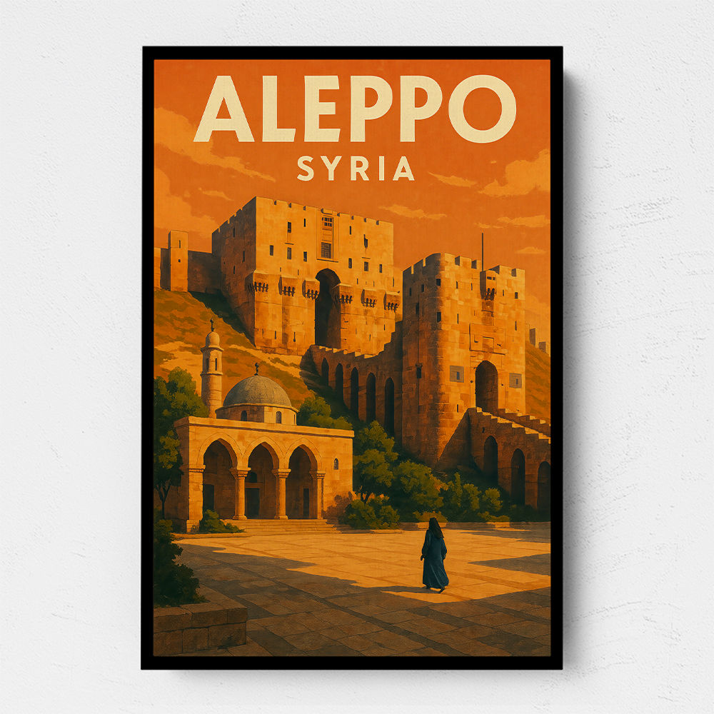 Aleppo Syria Travel Poster Wall Art