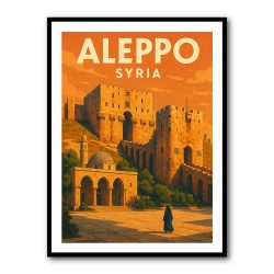 Aleppo Syria Travel Poster Wall Art