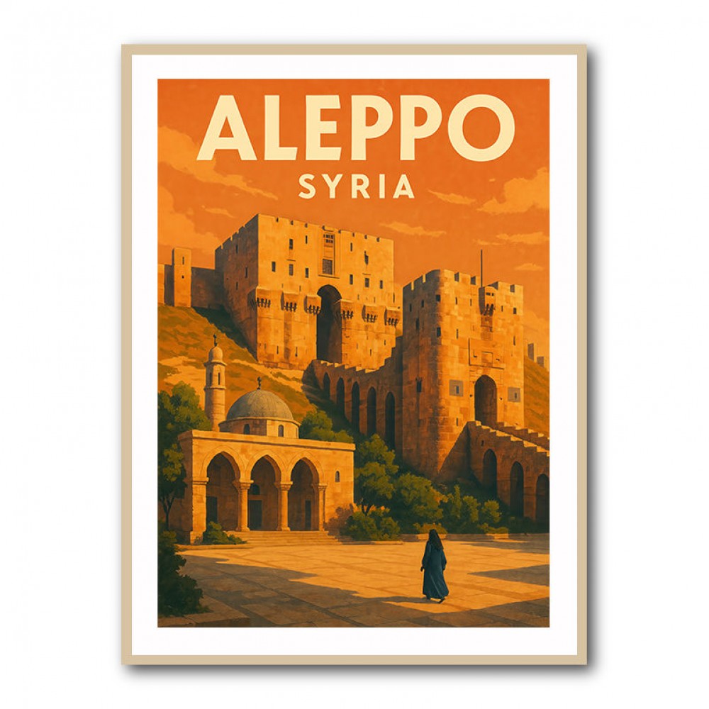 Aleppo Syria Travel Poster Wall Art