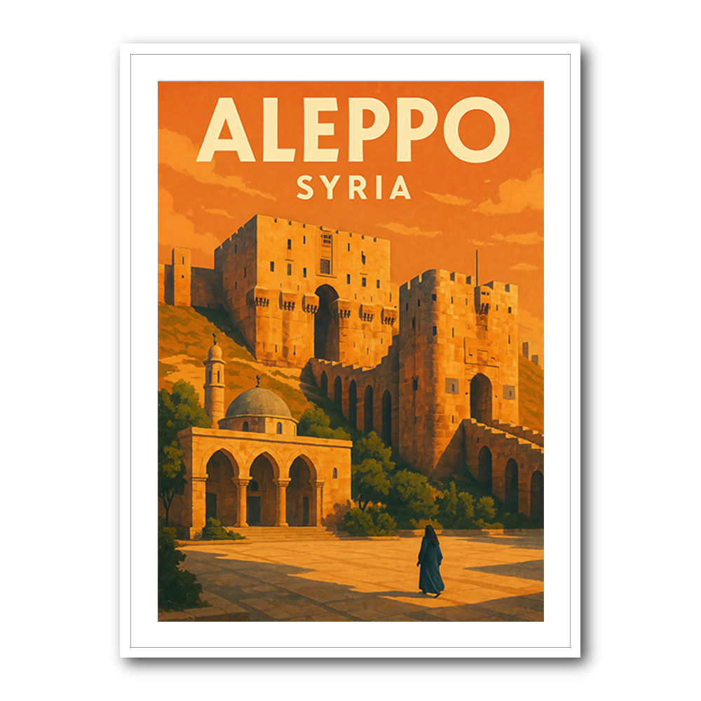 Aleppo Syria Travel Poster Wall Art