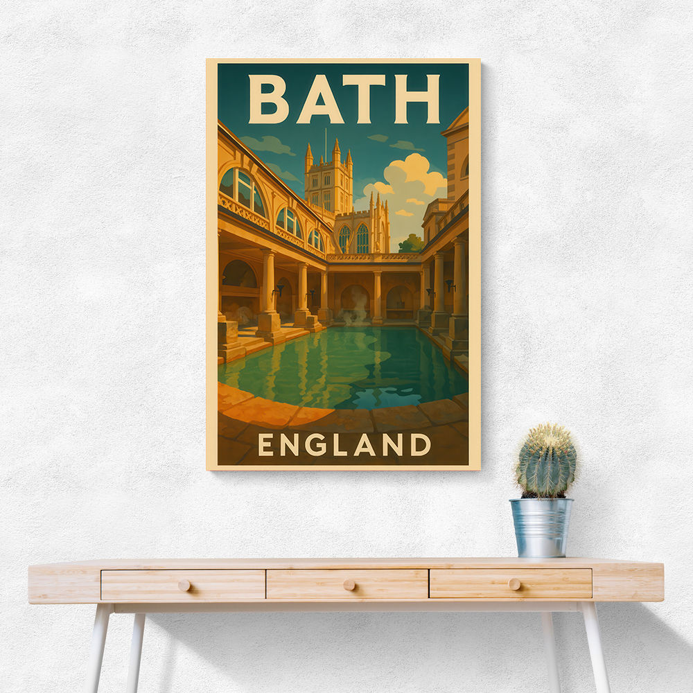 Bath England Travel Poster Wall Art Bath England Travel Poster Wall Art