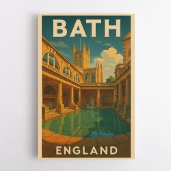 Bath England Travel Poster Wall Art